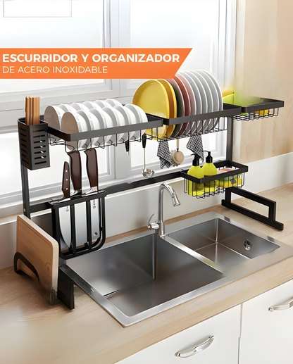 .Escurridor y organizador de Cocina inoxidable 85CM